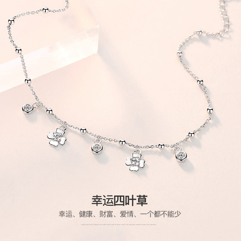 【Af231001-10】S925純銀清新簡約足鍊A