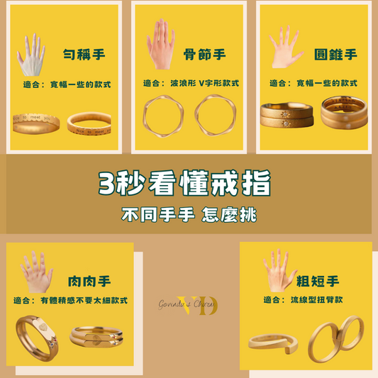 3秒看懂不同手型戒指怎麼挑？