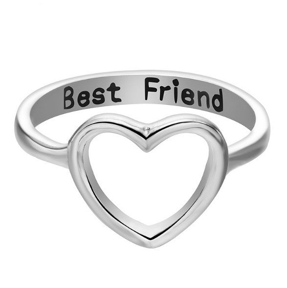 【Dr240108-35】歐美時尚 Best Friend愛心戒指