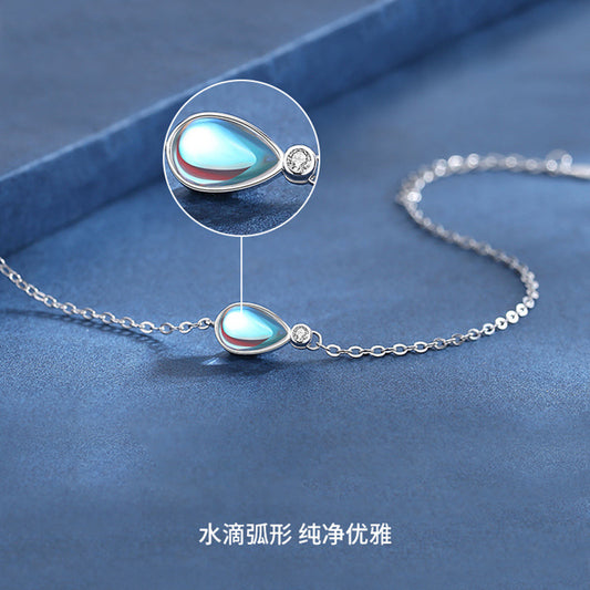 【Ab231101-10】925純銀月光石手鍊精緻ins