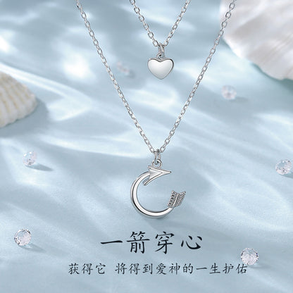 【Ab231101-1】一箭穿心系列925純銀簡約手鍊項鍊耳釘(套組)