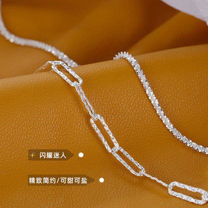 【Ab231101-6】滿天星、方塊手鍊純銀