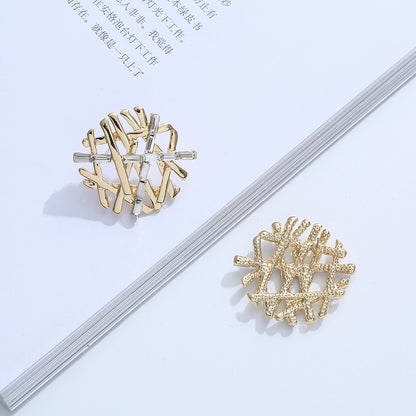【Ce231218-18A】歐美雙色雪花耳環
