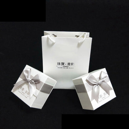 【006】絲帶蝴蝶結珠寶首飾套裝盒 項鍊戒指盒 飾品包裝盒