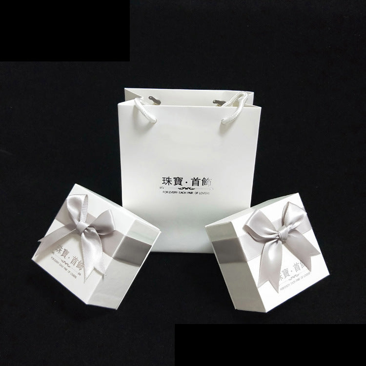 【006】絲帶蝴蝶結珠寶首飾套裝盒 項鍊戒指盒 飾品包裝盒
