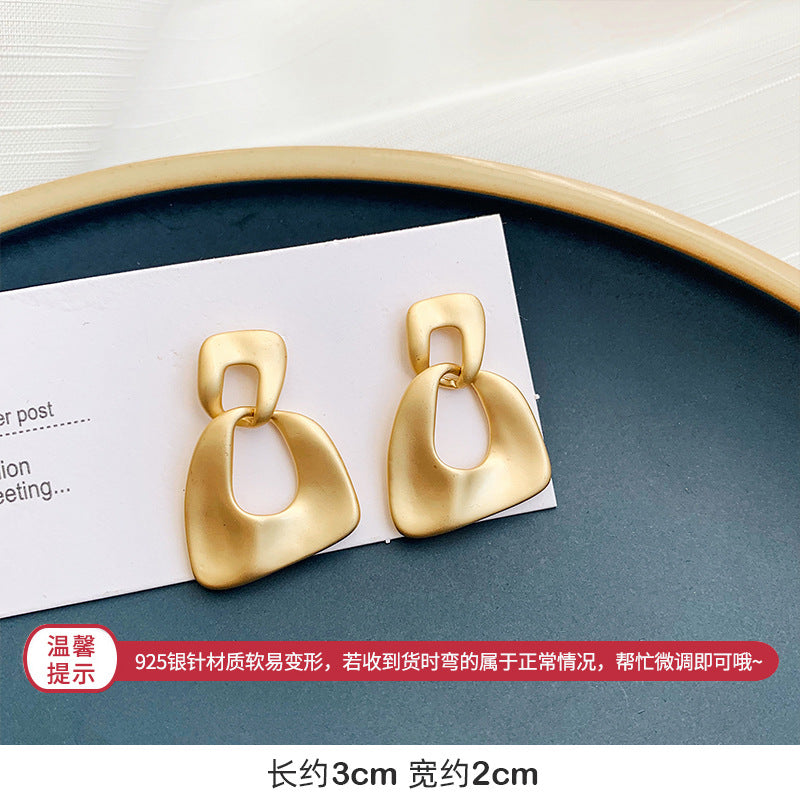 【Be230801-2】S925銀針金屬復古冷淡風耳飾