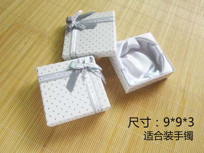【003】精美硬紙花紋班點純銀飾品首飾盒