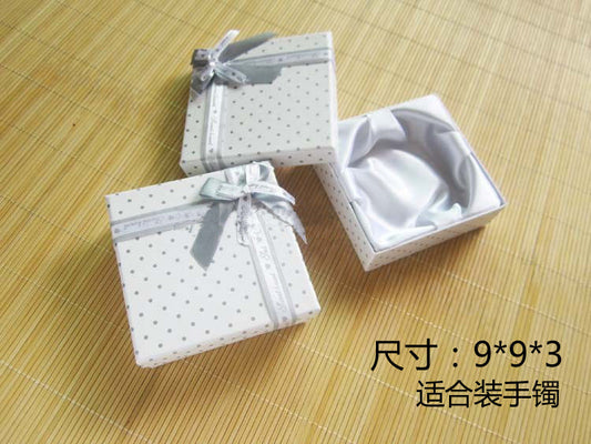 【003】精美硬紙花紋班點純銀飾品首飾盒