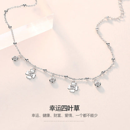 【Af231001-10】S925純銀清新簡約足鍊A