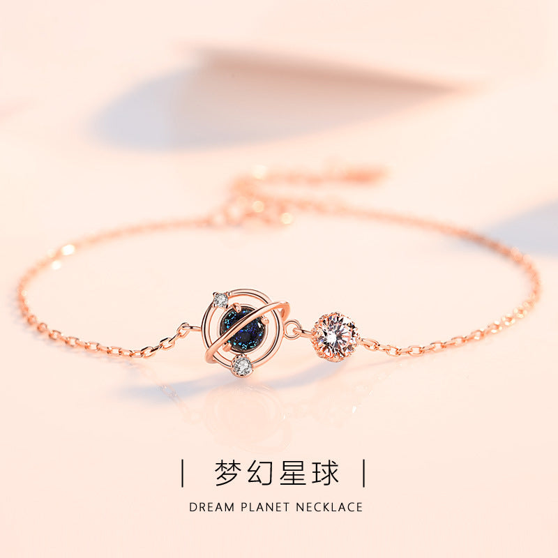 【Ab231001-10】玫瑰金純銀夢幻星球A