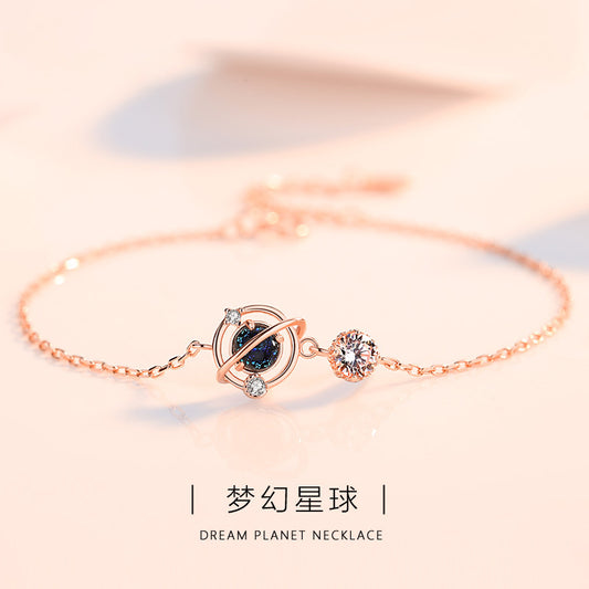 【Ab231001-10】玫瑰金純銀夢幻星球A