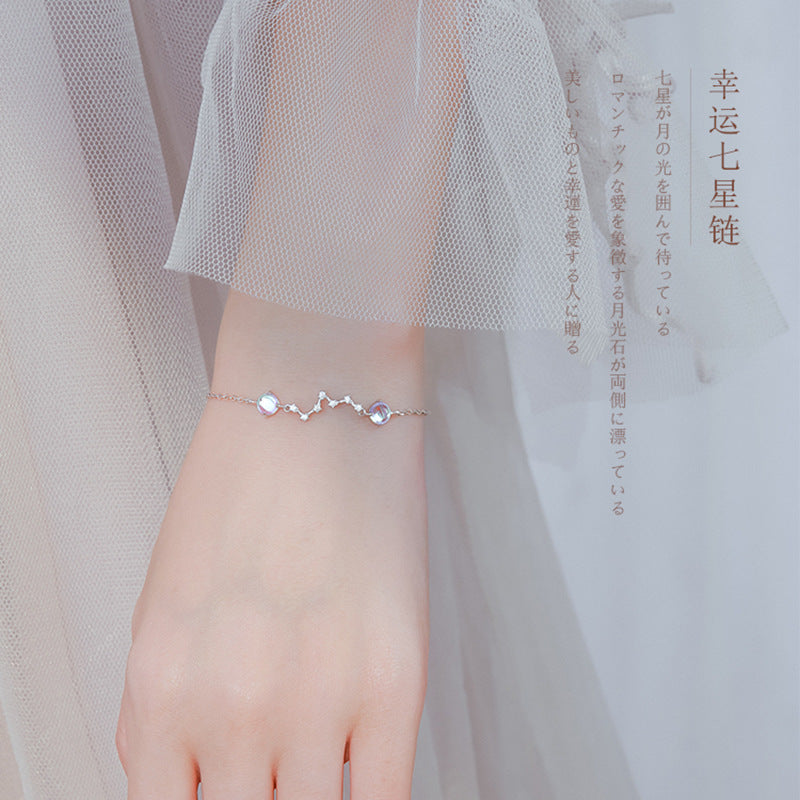 【Ab231001-8】幸運七星月光石手鏈A