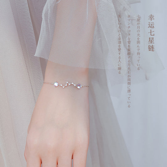 【Ab231001-8】幸運七星月光石手鏈A