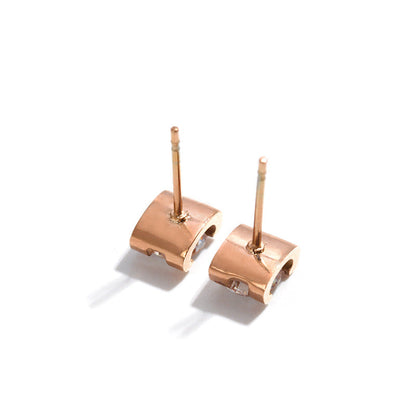 【Ce230801-2B】歐美四爪鑽石鈦鋼抗敏耳釘爆款抖音飾品